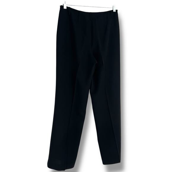 Woman's Subtle Striped Wide Leg Dress Pants 8 Officewear Preppy Longline Goth - Picture 3 of 7